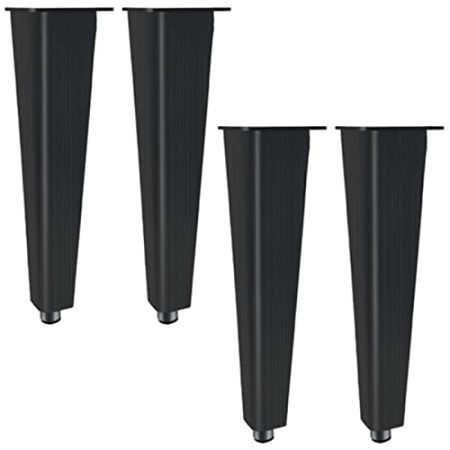 GLJTUO X Möbelfüße Möbelbeine, Verstellbare Schrankfüße Aus Metall, Tischbeine Aus Aluminiumlegierung Mit Schrauben, Verwendet Für Bettsofas Und Andere Möbelbeine,Black-100mm