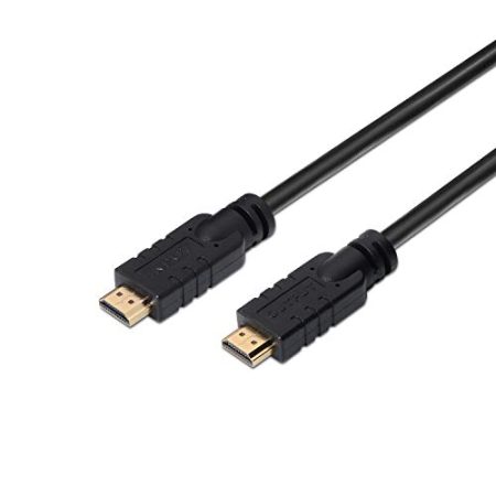 AISENS - A120-0373 Premium High Speed HDMI Kabel/HEC 4K@60Hz 18Gbps mit Repeater A/M-A/M, Schwarz, 15 m