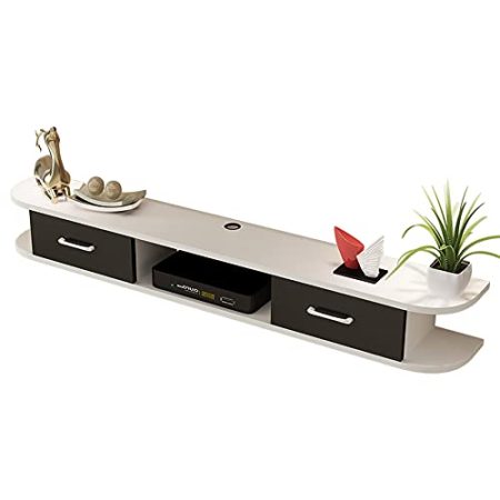 WFENG TV-Schrank an der Wand,Hängendes TV-Regal,Platzsparend,Einsetzbar Wohnzimmer/Schlafzimmer/Küche/Als Auch in der Diele/A / 160×22×18cm