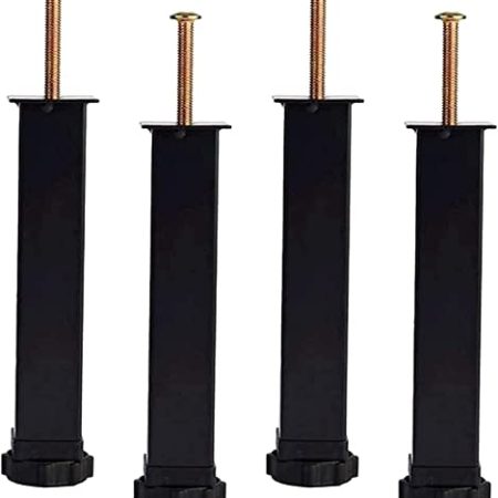 4 Stück verstellbare Möbelbeine, robuste verstellbare Schrankfußbeine, Bettbeine, Stützfüße, verstellbares Bettrahmen-Zubehör, für Tatami-Bettrahmen, Feste Stützfüße
