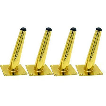 4Pcs / Set Metallmöbel Tischbeine Golden für Sofa Schrank TV Schrank Hocker Stuhl Konische Möbel Bein Füße hoch 10-40CM-Schrägkegel 10CM