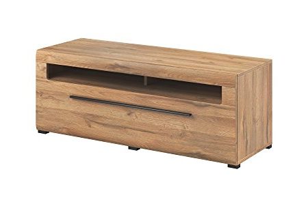 Tv Schrank Tulsa 41, Lowboard, Unterschrank, Fernsechentisch, Fernsehenschrank mit 2 Schubladen (Grandson Eiche)