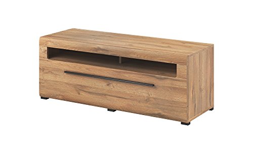 Tv Schrank Tulsa 41, Lowboard, Unterschrank, Fernsechentisch, Fernsehenschrank mit 2 Schubladen (Grandson Eiche)