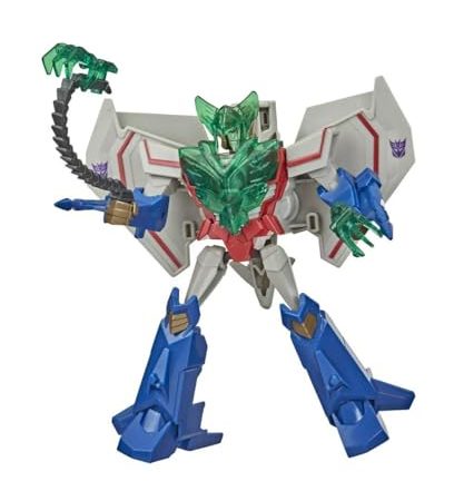 Transformers Bumblebee Cyberverse Adventures Battle Call Trooper-Klasse Starscream Figur, Energon Power Lichter