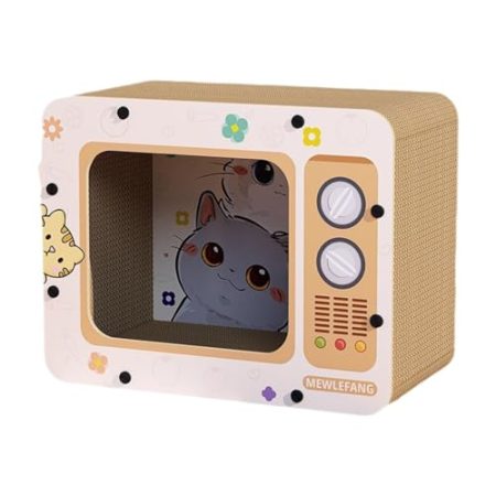 Fenteer Katzenbett, Katzenkratzer, Geschenk, Robustes Haustierspielzeug, Zubehör für Katzen im Haus, Eigentumswohnung, TV, entworfen, Papp-Lounge-Bett,