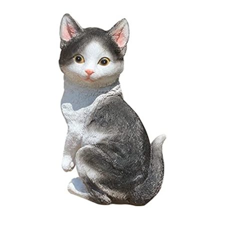Gartendekorationen Garten Katze Skulptur Dekoration Harz Handwerk Simulation Katze Statue Dekor Dekoration, Gebraucht for Wohnzimmer TV Kabinett Outdoor Garden Hof Dekorieren Feengarten-Zubehör