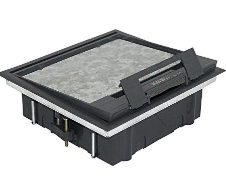 XBS PD-12 Leergehäuse 6-fach Einbausteckdose 245 x 225 x 76 bis 110 mm Schwarz, Metall