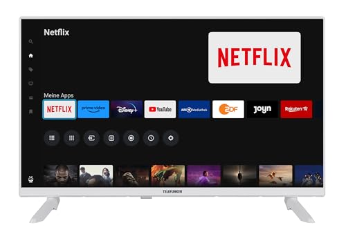 Telefunken Fernseher 32 Zoll Smart TV powered by TiVo (Full HD, HDR, Triple-Tuner, 6 Monate HD+ inkl.) XF32TO750S-W