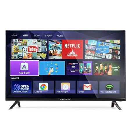 ZEHNDER TV-323 HD SMART TV 32 Zoll 81cm LED Fernseher Schmaler Rahmen LAN/WLAN Triple Tuner DVB-S2/T2/C USB Android 11 kompatibel mit Google Play Netflix Prime Video YouTube Disney+