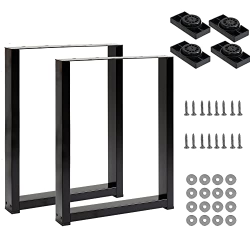 Thanaddo 2 Stück Tischbein Metall Möbelfüße für Sitzbank, Industrial Tischgestell Tischkufen, Tischbeine für DIY Sitzbank, Esstische
