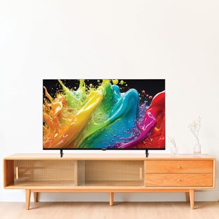 Grundig 65 VOE 84 Q Fernseher 65 Zoll (164 cm) QLED TV, VPI 1800, Google TV, 4K UHD, Dolby Vision, HDR10+, Motion Picture Improvement, Chromecast Built-in, Bluetooth, Smart TV, Schwarz