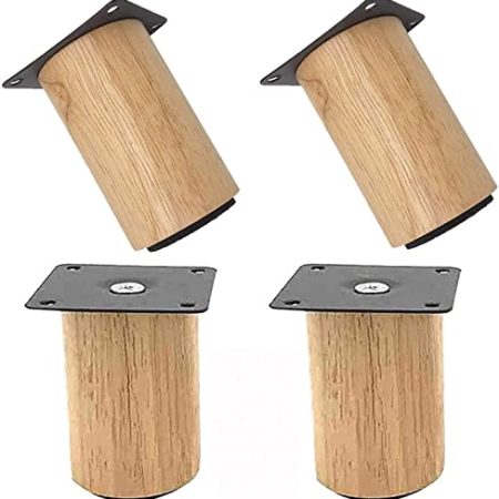 ZXHStore 4 stücke Möbelfüße, Eiche Holzmöbel Beine, Massivholz Konische Beine for Stühle Schränke Sofas Sofas Sofas Sofas Betten mit Schrauben Zubehör (Size : 20cm/7.9in)