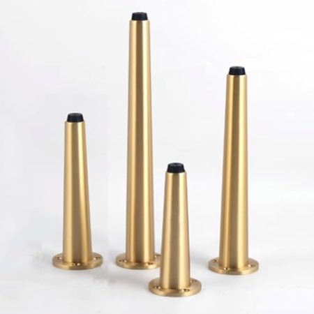 4 Stcs Metallmöbel Fuß ， Verstellbare Messingschrankfüße ， Tapered Couchtisch Beine Badezimmerschrank Beine Für Den Kabinen -Tv -Schrank Nachttisch/10Cm(3.9In)