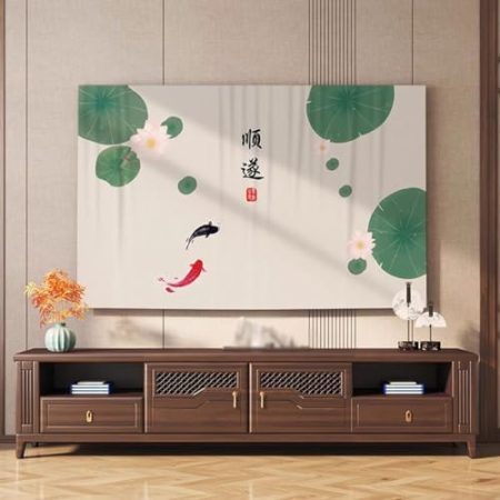 VUT Tv-Abdeckung, Wandmontage Für Gebogene Tv-bildschirme Im Schlafzimmer, Schutzhülle Für Led-LCD-displays Im Innenbereich, Tv-zubehör(Size:70in(W160xH98cm),Color:C)