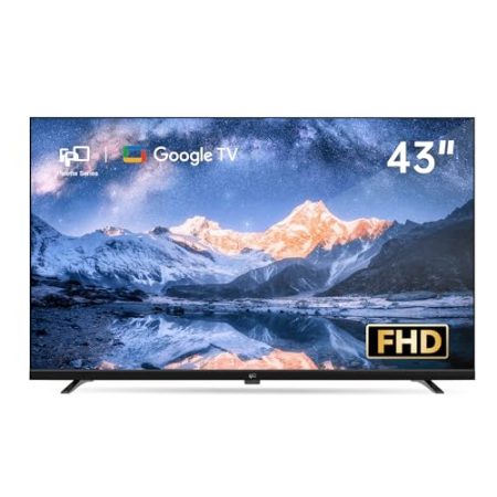 FPD 43-Zoll Smart TV mit Google TV, 1080p Full HD, integriertem Google Play und Chromecast, HDR 10, Dolby Audio, Sprachfernbedienung und Live-TV-Streaming (Palette-Serie, CG43-P3, Modell 2024).