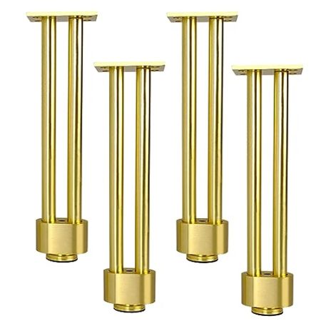 4 Alle Aluminium Möbelfüße,Metall Beine,Badezimmerschrank,Schrank Beine,Couchtisch Beine,Nachttische,TV-Schrankbeine,DIY Ersatz Beine,Hardware Möbel Zubehör,zwei Farben (35cm/13.78in,Titanium Gold)