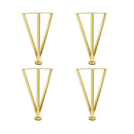 4 Verstellbare Möbelfüße Möbelbeine Stützfüße Sofa Füße Schrankfüße aus Edelstahl Kabinettfüße Möbelfüße ersetzen Möbel Zubehör,Geeignet für alle Arten von Möbeln DIY,gold(30cm)