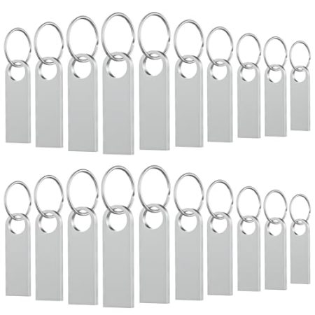 WOOOLKEN USB Stick 8GB 20 Stück USB Sticks Metall 20er Pack Silber USB-Flash-Laufwerk zum Kopieren von Daten von einem Computer Oder Einem Anderen Gerät