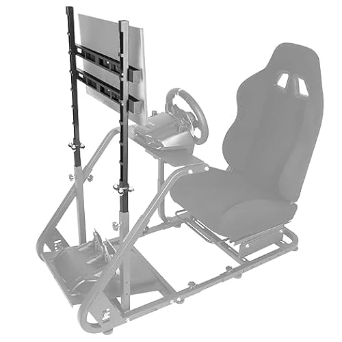 Dardoo Racing Simulator Cockpit Monitor Halterung Passend für Logitech G923 G29 G920, Thrustmaster Wheel Frame, Xbox One, PC, Ohne Lenkrad, Schalthebel, Pedale, Sitz und Racing Frame