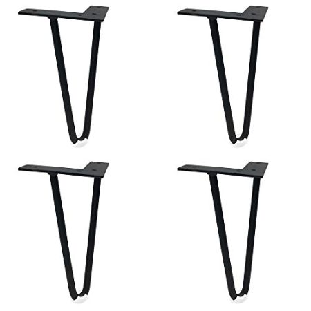 Furniture support foot U-förmigen Stahl möbelfüße schwarz badezimmerschrank füße Vier tragen 800 kg möbel zubehör, geeignet für Sofa badezimmerschrank (4 Packungen)