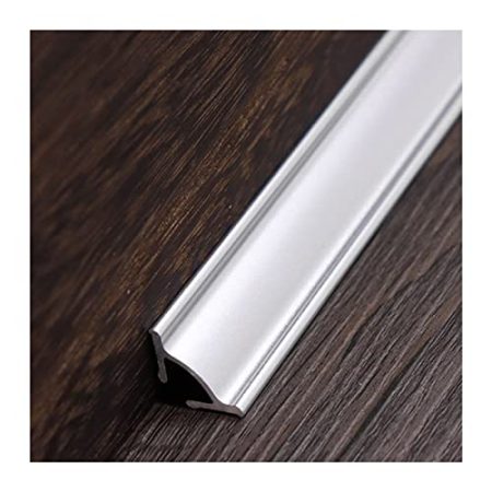 HDYZJQ kabelschacht Selbstklebend Kabelführungsschiene, Gold Weiß Schwarz Silber Rot, Wasserdicht Aluminium Kabelkanal-Verschluss für Wand-Boden-Ecke, 2 3 4cm Breit(Silver 90cm,2cm Width)