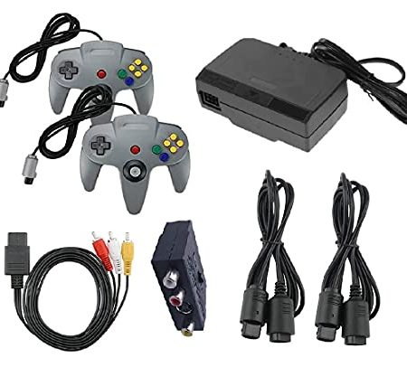 Zubehör Set Für Nintendo 64 Konsole Controller Netzteil Scart Kabel Adapter Kabel Verlängerung N64
