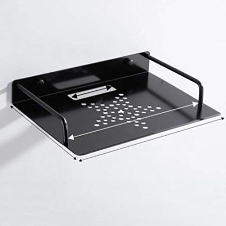 Wandhalterung Regal Aluminiumlegierung Wandhalterung Regalhalterung für TV-Zubehör WLAN-Router TV-Box Set-Top-Box Router-Lagerregal Freies Stanzen Set-Top-Box-Platzierungshalterung Materialsicher