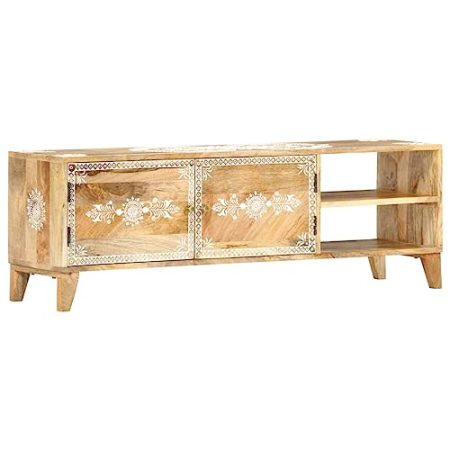 YUHI-HQYD TV-Schrank,Besteck Schränke,Aufbewahrungsschränke,Konsolenschränke,Vitrinenschränke,Moderner Stil,Multifunktions-Schrank,für Wohnzimmer,Küche, 120x30x40 cm Massivholz Mango