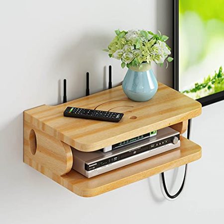 Wandregal schwimmendes Regal wandmontiertes Set-Top-Box-Regal Router DVD-Player-Komponentenregal Satellitenempfänger-Speicherregal Spielregal TV-Zubehör Audio-Videokonsole/C / 30×20×11cm