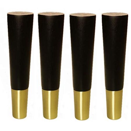 Zlovne 4er Set Möbelfüße,Tischbeine,Sofafuss,Schrankbeine,Bettfüße,Ersatzsofa, Schuhschrank,TV-Schrank,Badezimmerschrank,inklusive Zubehör (30cm/11.8in,Black)