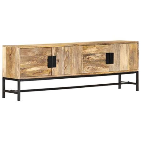 ZQQLVOO TV-Schrank,TV-Schränke, TV-Lowboard, Fernsehschrank, Fernsehtisch, Beistelltische, Sideboard, Kommoden, 140×30×50 cm Massivholz Mango