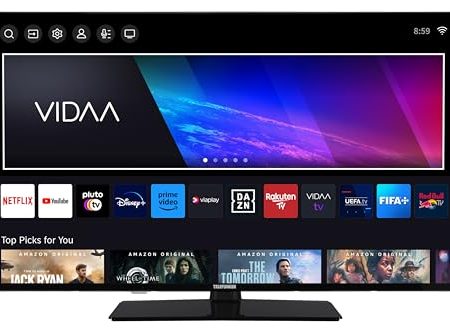 Telefunken Fernseher 50 Zoll Smart TV VIDAA XU50VP750M 4K Fernseher UHD, HDR TV mit Dolby Vision, Triple-Tuner und 6 Monate HD+ inkl., LED TV schwarz
