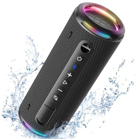 Tronsmart T7 Lite Bluetooth Lautsprecher mit Dual Treiber Starkem Bass, IPX7 Wasserdicht, Stereo-Sound, 24h Spielzeit Musikbox für Partys, im Freien