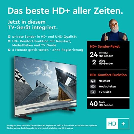 Toshiba 50QL5D63DAY 50 Zoll QLED Fernseher-Smart TV (4K Ultra HD, HDR Dolby Vision, Triple-Tuner, Bluetooth, Sound by Onkyo) - Inkl. 6 Monate HD+, Schwarz