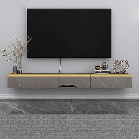 TV Lowboard Hängend - Wandmontage TV-Schrank - TV Schrank Hängend, TV-Lowboard, TV-Board, Schwebender TV-Ständer Aus Holz Zur Wandmontage, Schwebendes TV-Ständer-Komponentenregal ( Color : B , Size :