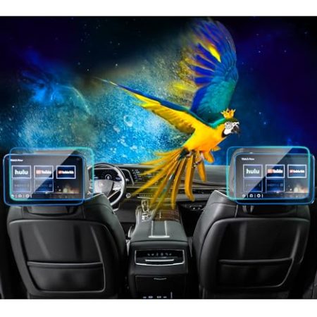 EUEKY 2023 2024 Chevy Tahoe Suburban & GMC Yukon Dual 12,6 Zoll Rücksitz-Medien gehärtetes Glas Displayschutzfolie 2021–2024 Cadillac TV Displayschutzfolie Escalade Zubehör 2023 (2 Stück)
