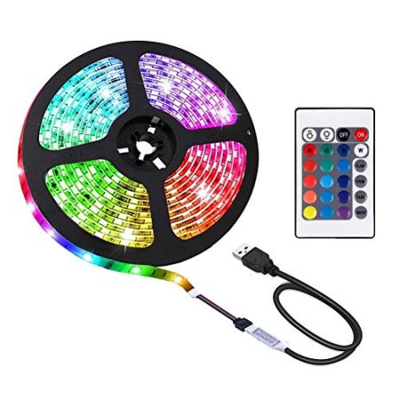 ACONDE 3 meter LED Streifen, USB LED Streifen Lichter mit 24 Tasten Fernbedienung, TV Hintergrundbeleuchtung
