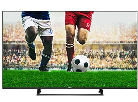 Hisense 50AE7200F 126 cm (50 Zoll) Fernseher (4K Ultra HD, HDR, Triple Tuner DVB-C/ S/ S2/ T/ T2, Smart-TV, Mittelstandfuß, Frameless, Bluetooth, Alexa), Betriebsystem VIDAA U