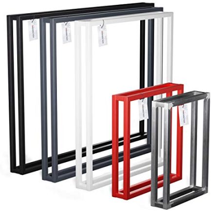 HOLZBRINK Tischbeine für Schreibtisch, Esstisch, Küchentisch, Tischgestell 50x72 cm, Weiss, 1 Stück, HLT-18-L-II-9016