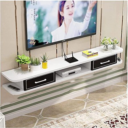 Vendics Tv Stand Schrank Tv Wandschränke Für Wohnzimmer Tv Stand Wandschrank Medienkonsole Mit 3 Fächern Für Wohnzimmer Entertainment Center/B/120X24X16Cm