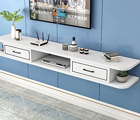 Wandbehang TV-Schrank, TV Schrank Hängeboard, Hängeboard Wohnwand, TV Lowboard Hängeboard FüR Kabelboxen Router DVD-Player/B / 150cm