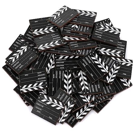 FunX® Holz Deko Streudeko Tischdeko 'Filmklappe' - 48er Pack