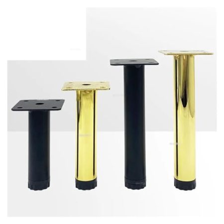HRTUFN MIUYTRN 1 Stücke Beine for Möbel Metall TV Schrank Füße 10/12/15/18/20 cm Gerade Kegel Sofa Fuß Zubehör Kommode Couchtisch Beine cuicui(1pcs-12cm-Black Gold)