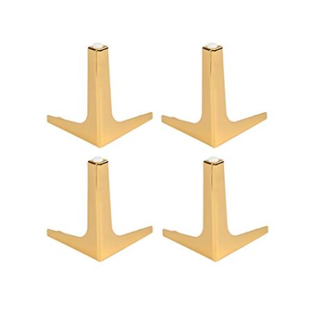 4 Möbelfüße Möbelbeine aus Metall Stützfüße Sofa Füße Kabinettfüße Möbelfüße ersetzen, Für Sofa, Schrank, Schminktisch, Bett,Möbel Zubehör(gold13cm/5.1in)