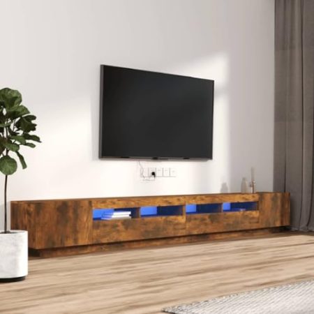 AJSEOYBS Tv Table,Tv-Schrank,Tv Lowboard3-Tlg. Tv-Schrank-Set Led-Leuchten RäUchereiche Holzwerkstoffgeeignet Geeignet für Wohnzimmer, Schlafzimmer, Büro, Empfangsraum, Arbeitszimmer