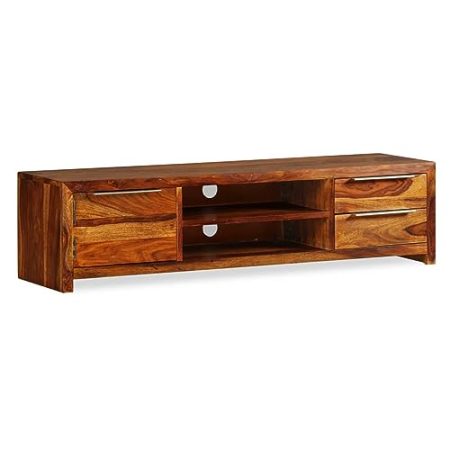 ARKEM TV-Schrank TV Cabinet Wohnzimmer Schrank Fernseher Schrank TV Sideboard Wohnzimmer 120 x 30 x 30 cm Massivholz