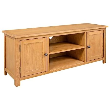 YUHI-HQYD TV-Schrank,Medien Schränke,Konsolenschränke,Vitrinenschränke,Korridor Kabinett,Dekorative Schränke,TV-Möbel,für Wohnzimmer,Arbeitszimmer,Korridor, 110x35x44 cm Massivholz Eiche