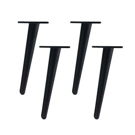 4MöBelfüße,MöBelbeine MetallmöBelstüTzbeine Sofabeine Schrankbeine Tischbeine Bettbeine Als Ersatzbeine, Eisenwaren Möbel-Zubehör, schwarz(12cm)
