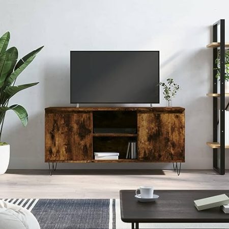 FSJIELW Home & Garden TV-Schrank Räuchereiche 104x35x50 cm Holzmöbel Wahl