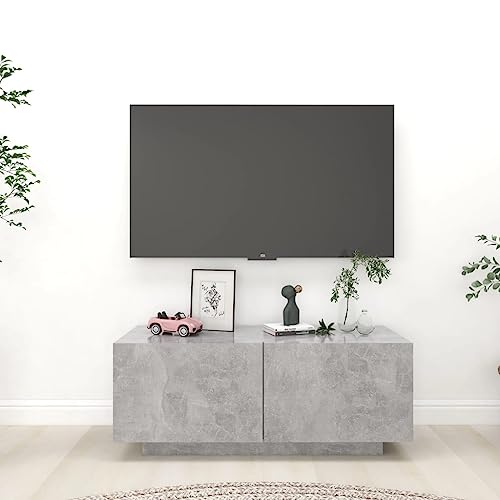 FSJIELW Home & Garden TV-Schrank Betongrau 100x35x40 cm Holzmöbel Wahl